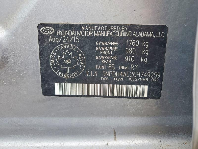 2016 Hyundai Elantra se