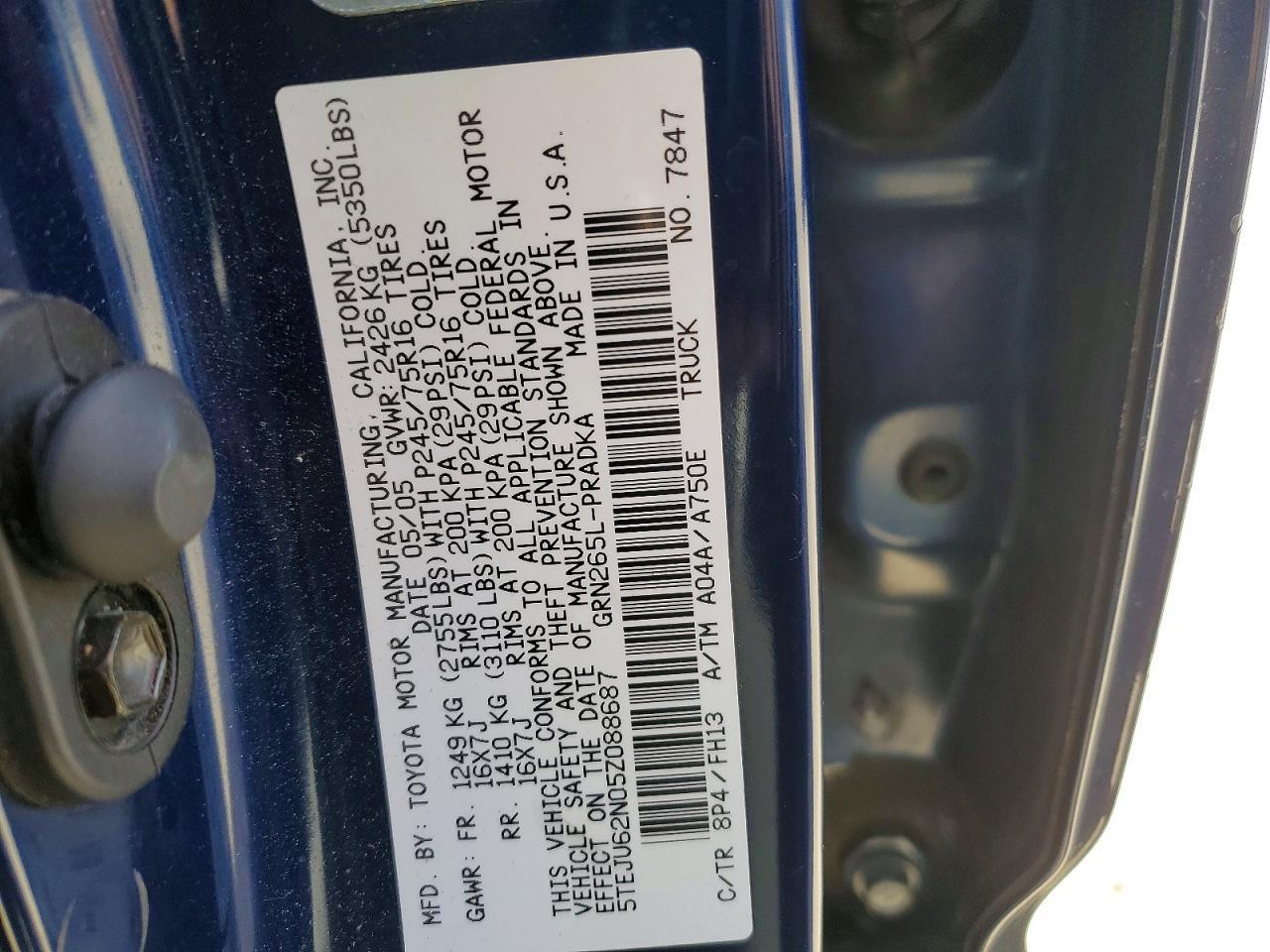 2005 Toyota Tacoma Prerunner V6