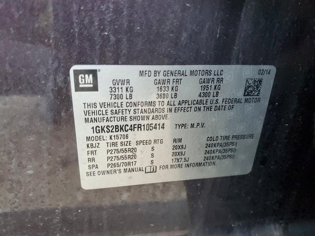 2015 GMC Yukon slt