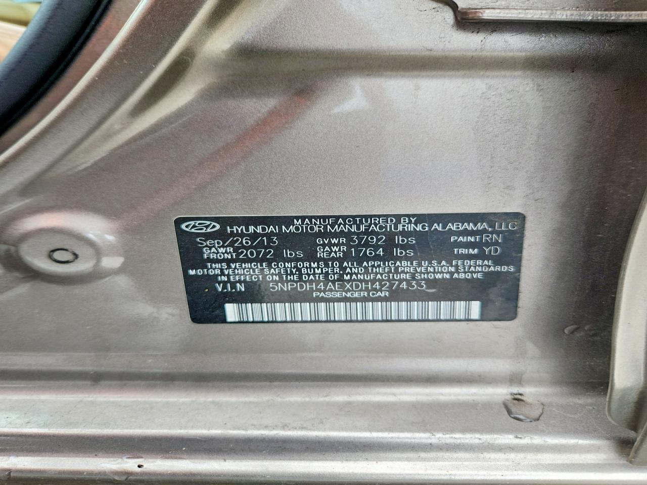 2013 Hyundai Elantra gls