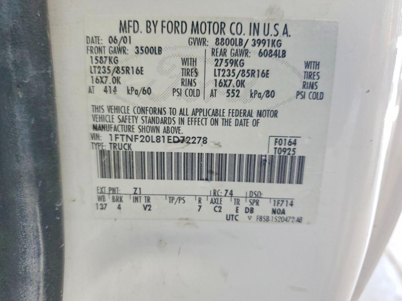 2001 Ford F250 Super Duty