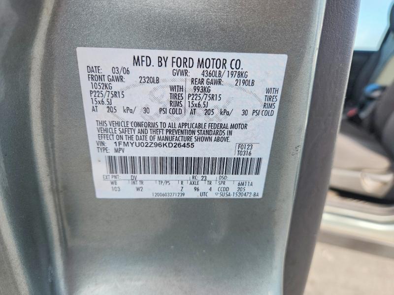 2006 Ford Escape xls