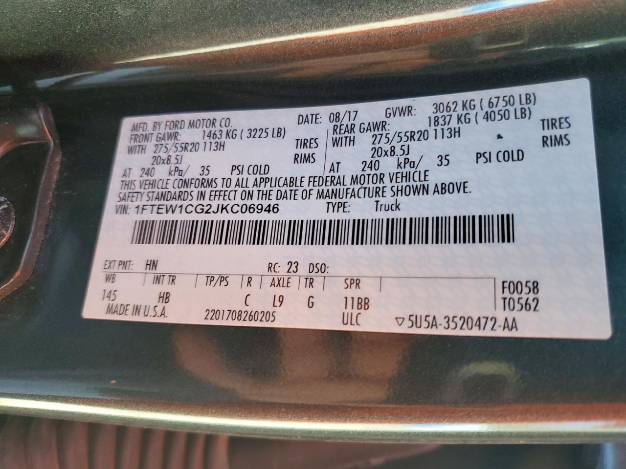 2018 Ford F150 Supercrew