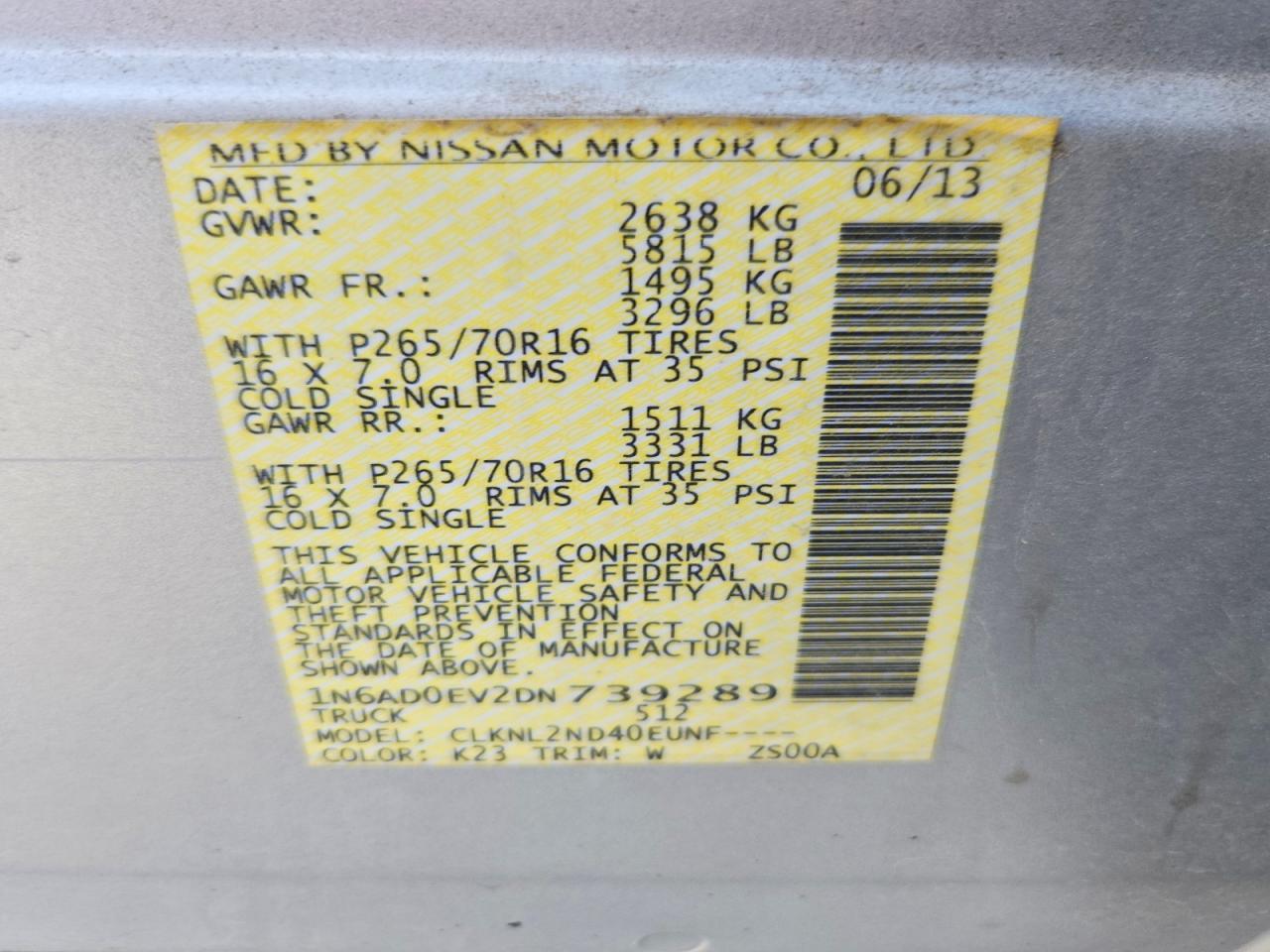 2013 Nissan Frontier S