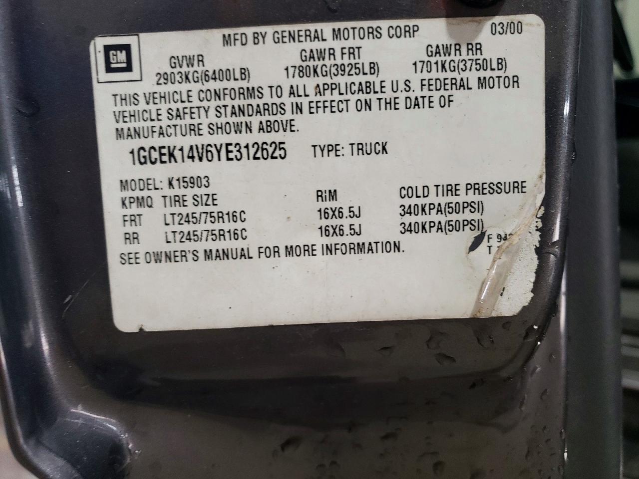 2000 Chevrolet Silverado K1500