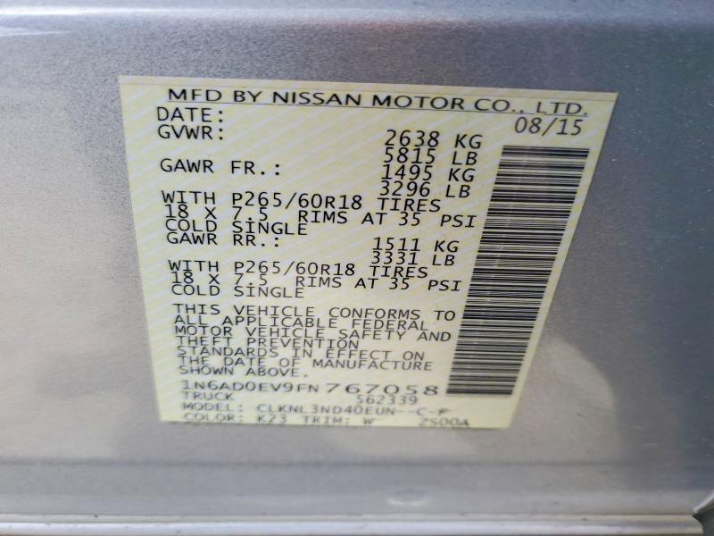 2015 Nissan Frontier SL