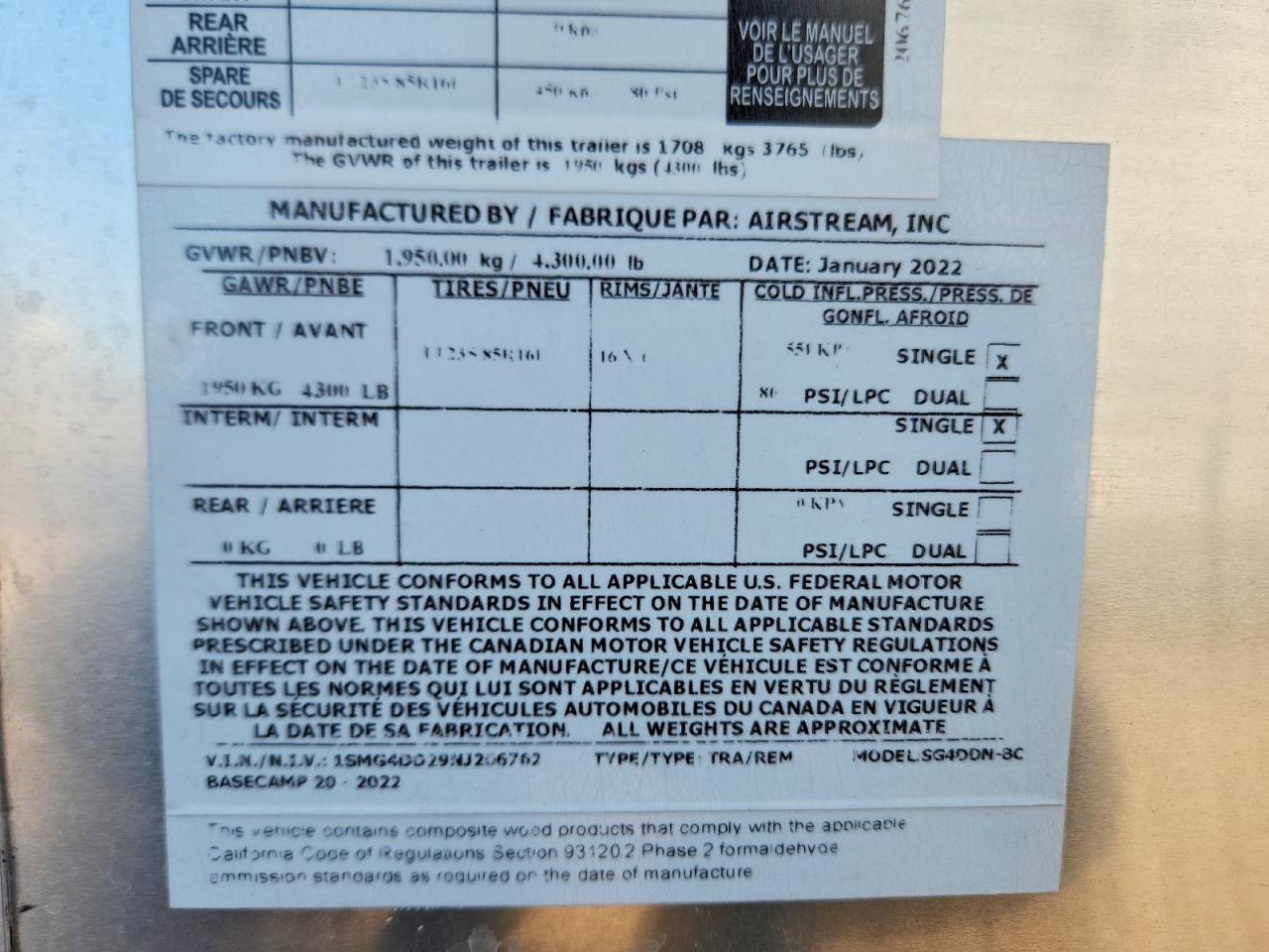 2022 Airstream Trailer