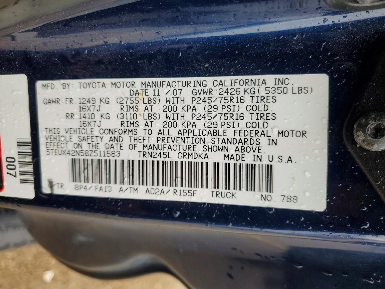2008 Toyota Tacoma Base