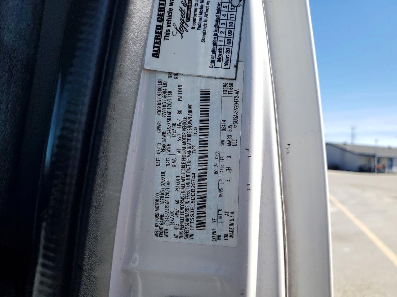 2013 Ford E350 Utility / Service Van