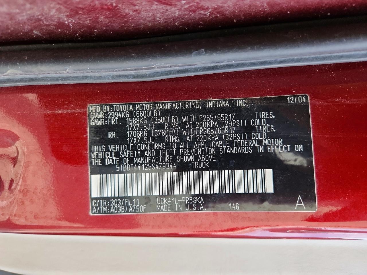 2005 Toyota Tundra SR5