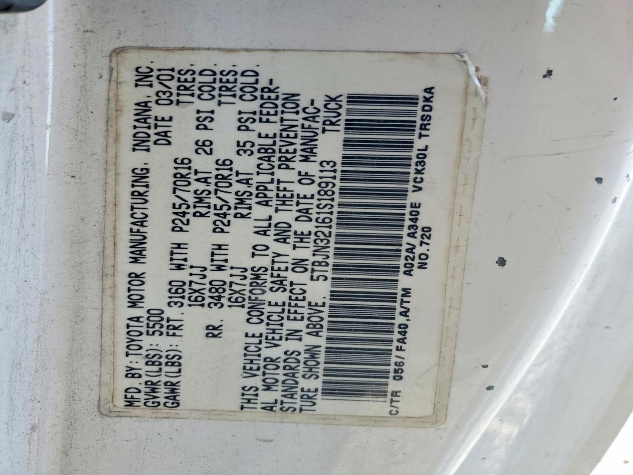 2001 Toyota Tundra Base