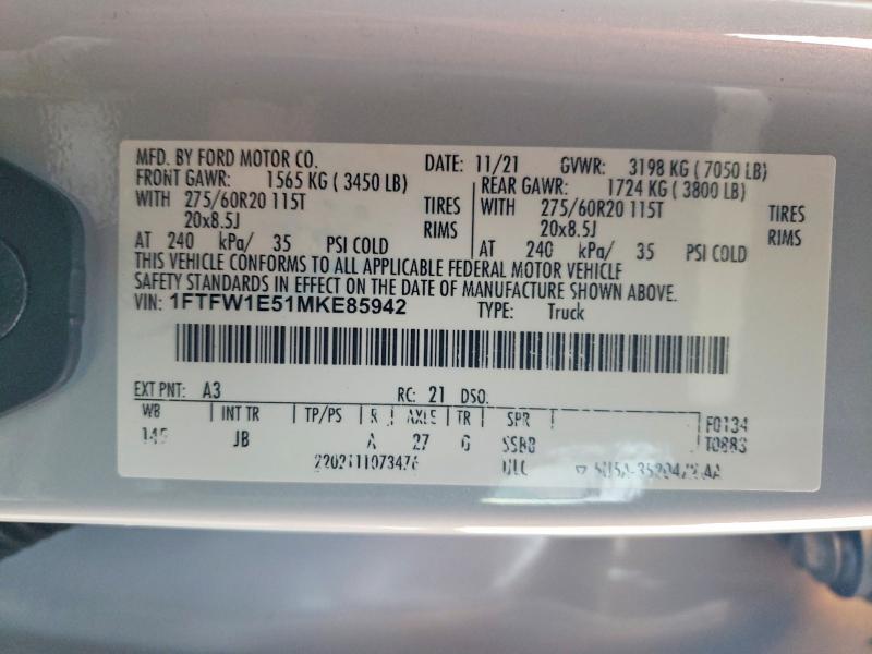 2021 Ford F150 Supercrew