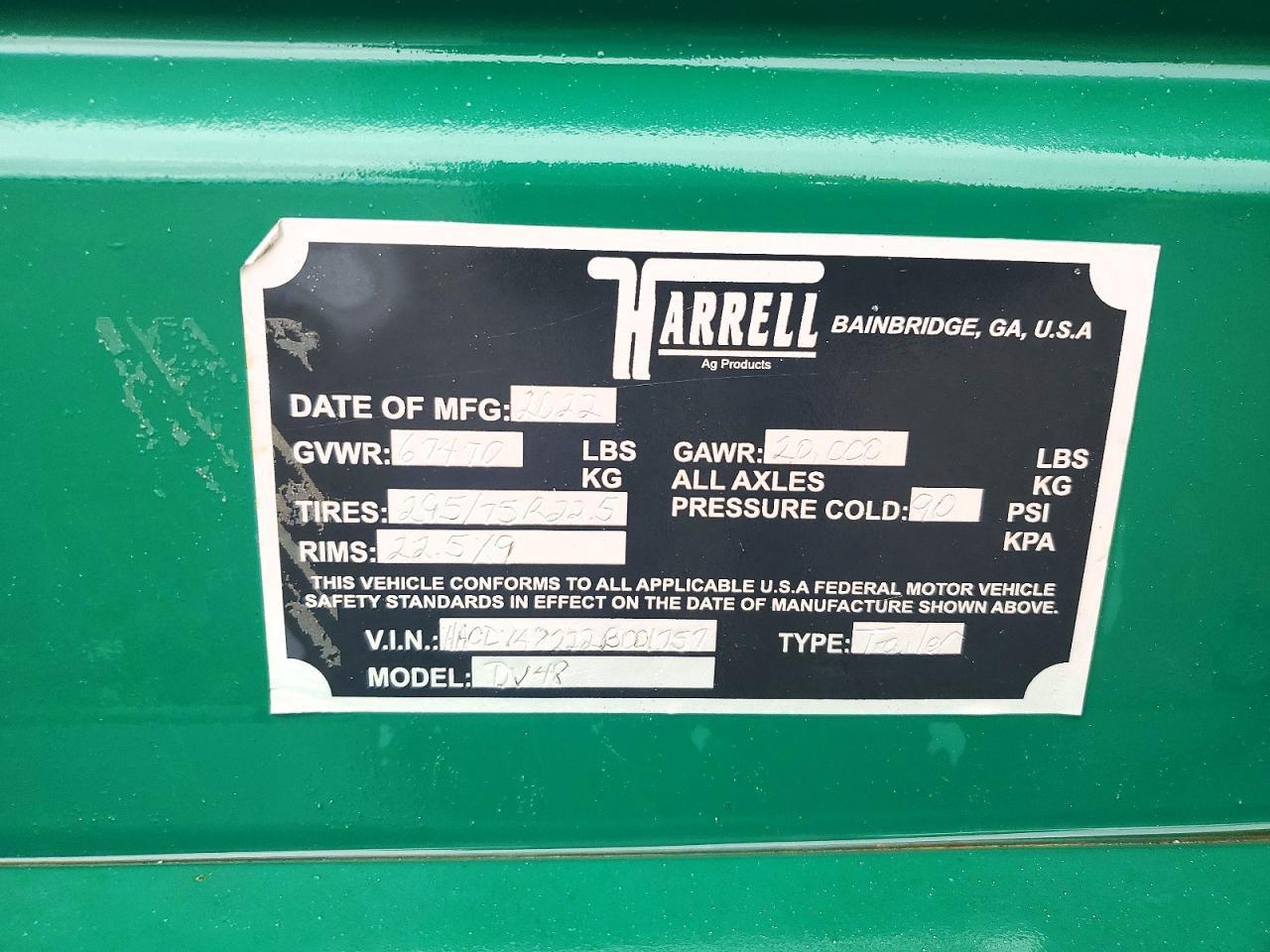 2022 Other 2022 Harrell DV48 Walking Floor Trailer
