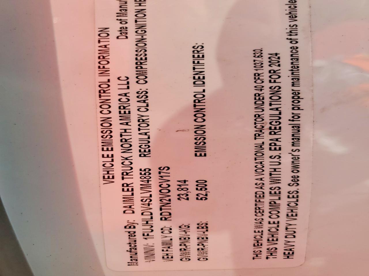 2025 Freigliner Cascadia 126