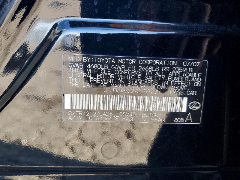 2007 Lexus Es 350 Base
