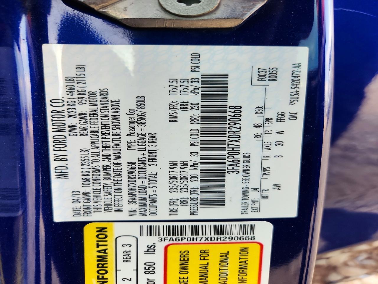2013 Ford Fusion se