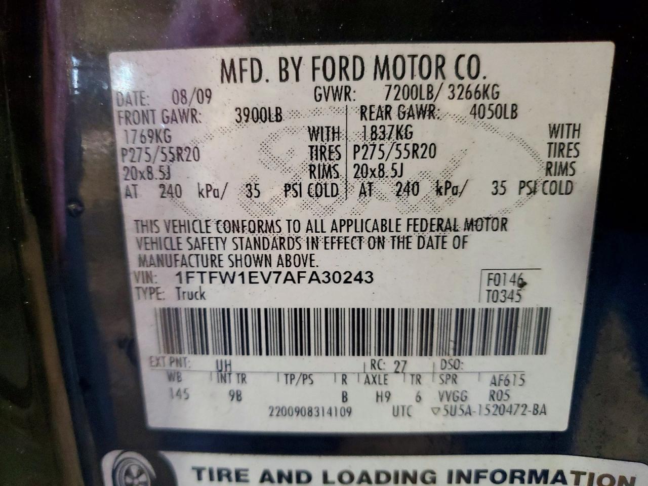 2010 Ford F150 Supercrew