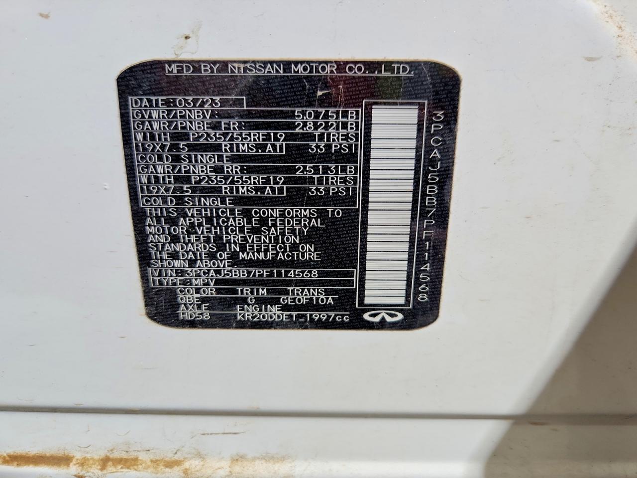 2023 Infinity Qx50 Luxe