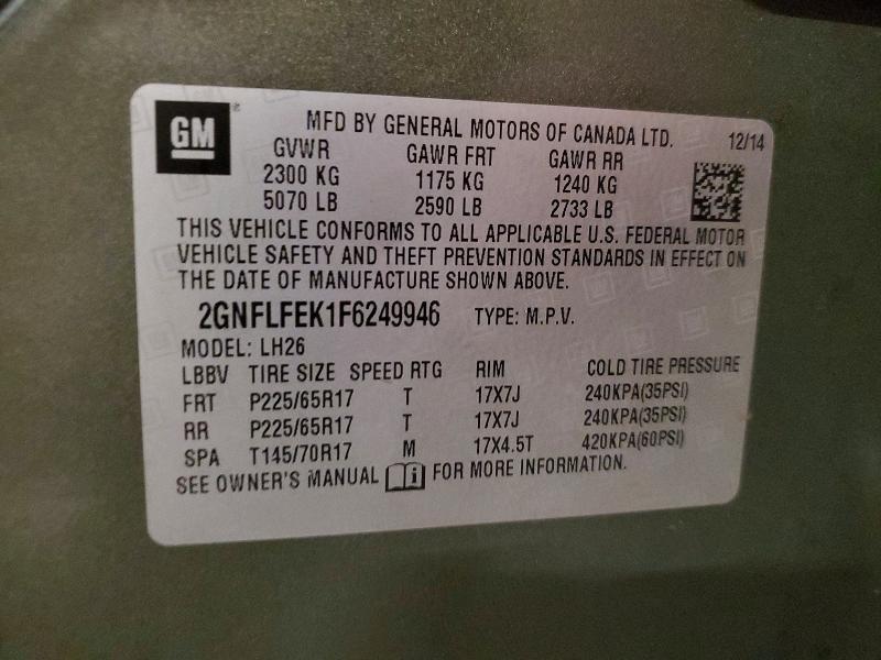 2015 Chevrolet Equinox lt