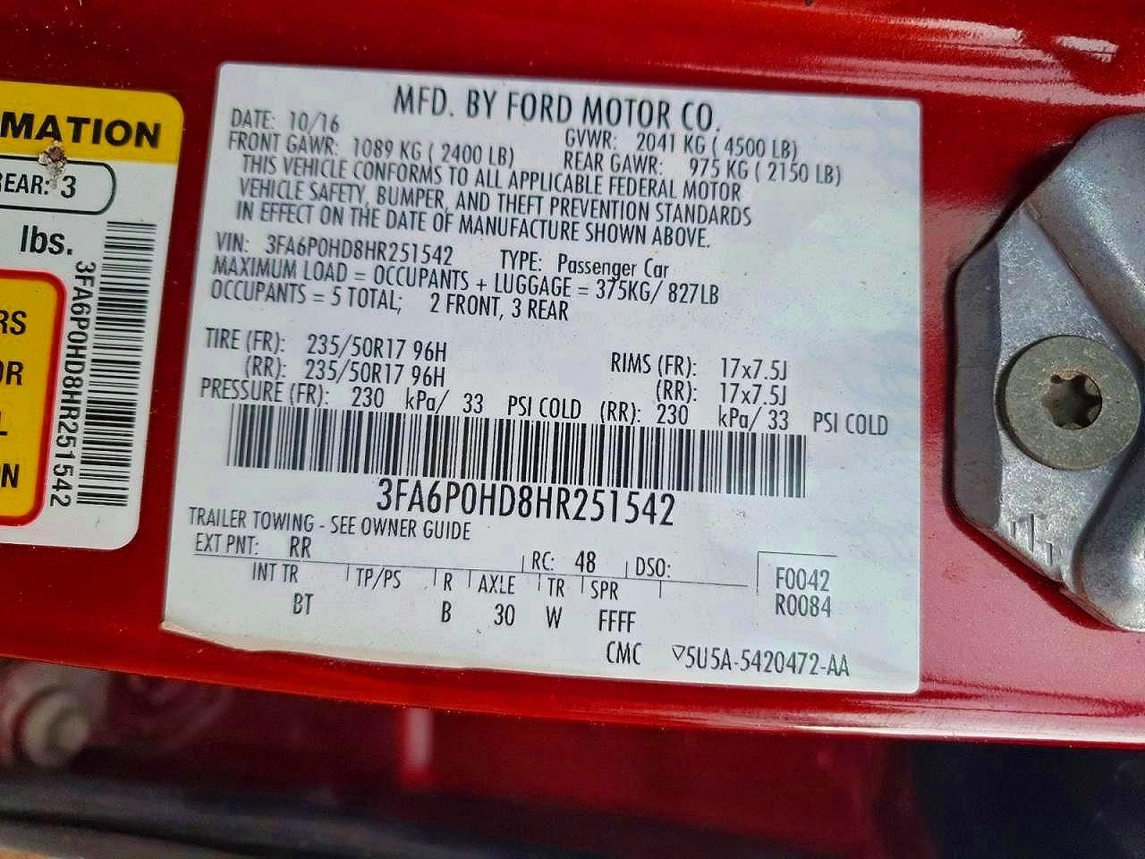 2017 Ford Fusion se