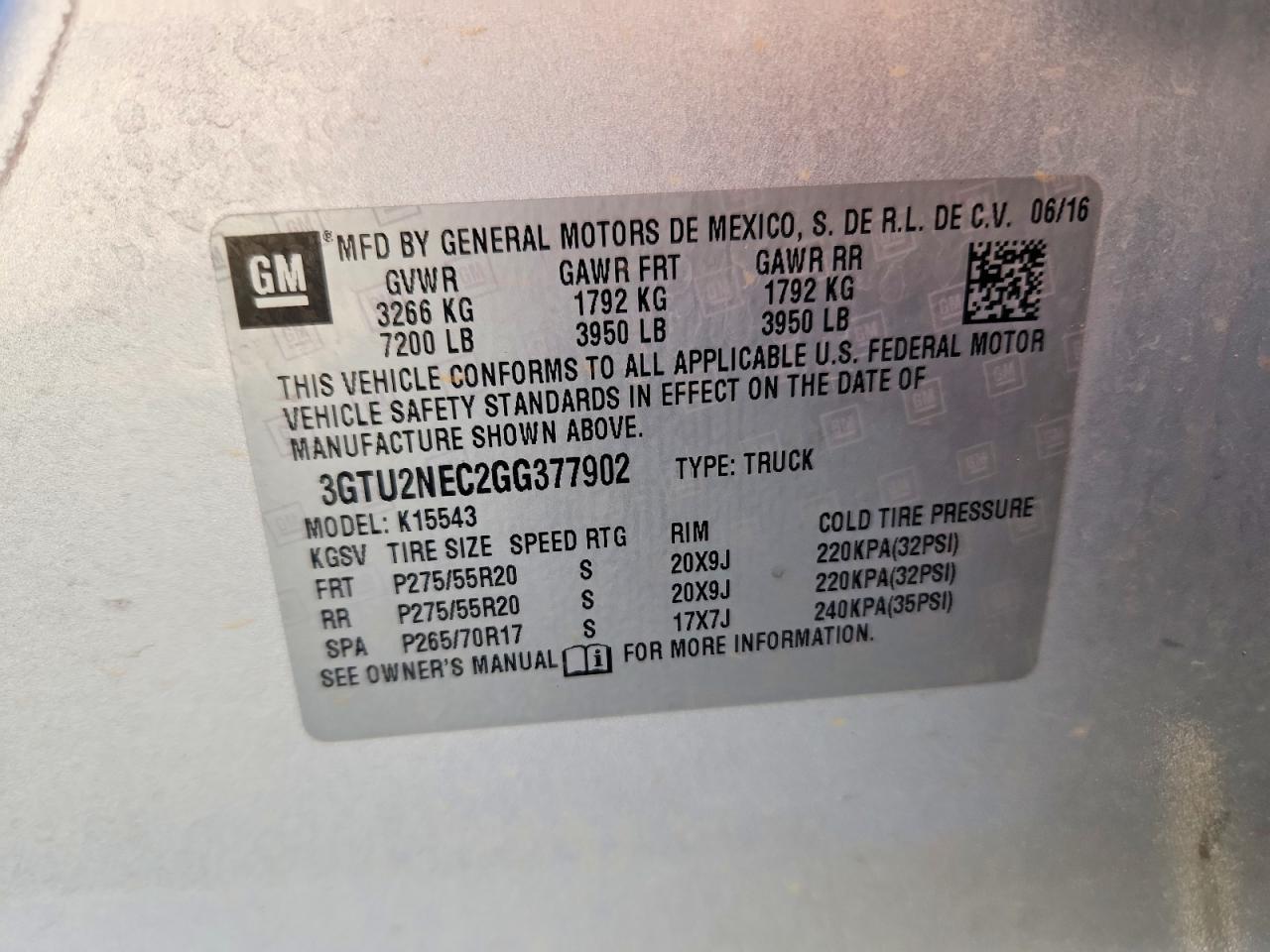 2016 GMC Sierra K1500 SLT