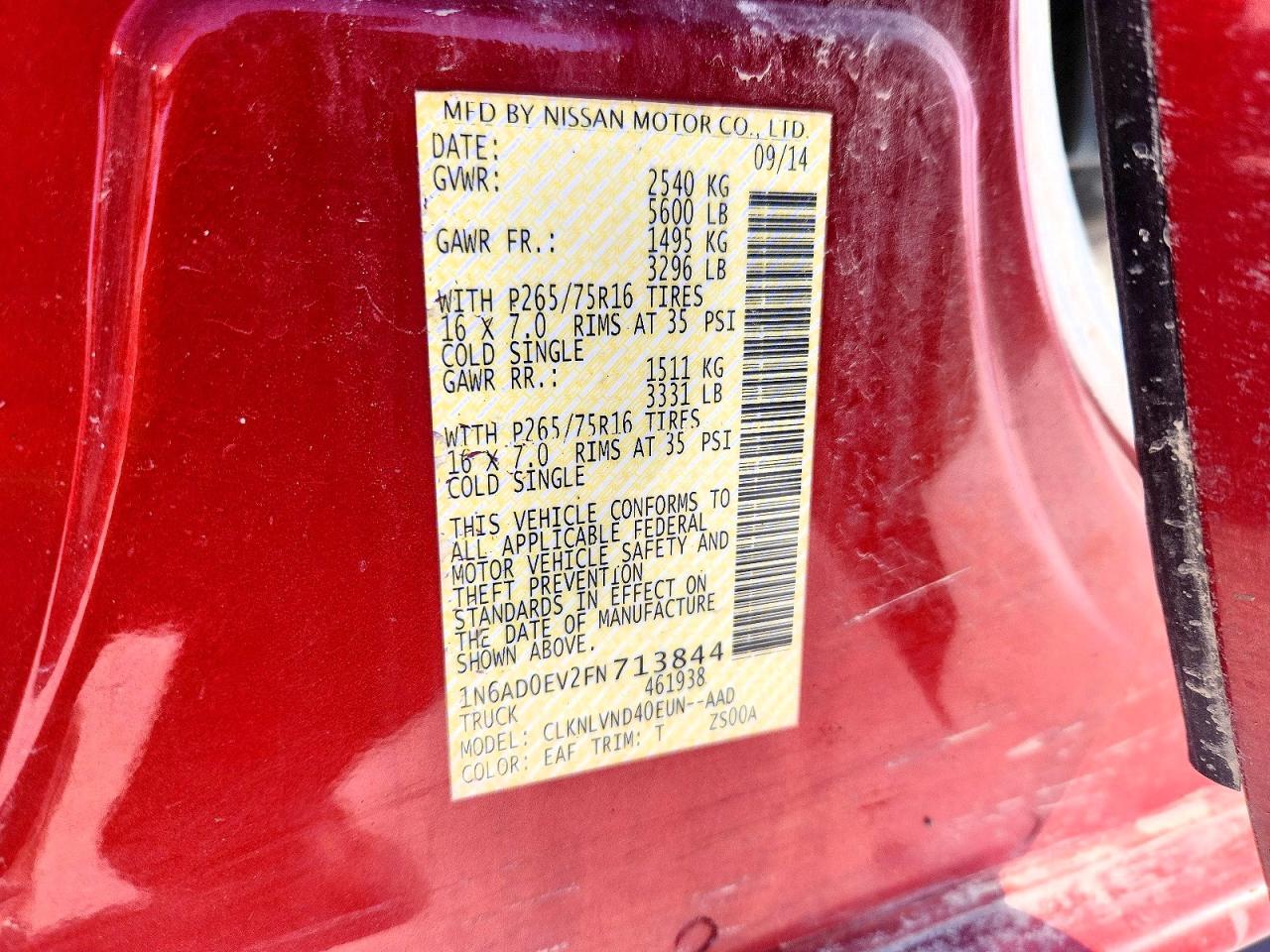 2015 Nissan Frontier PRO-4X