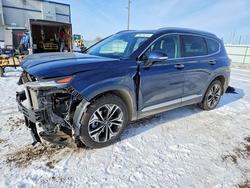 Salvage cars for sale from Copart Bismarck, ND: 2019 Hyundai Santa fe Ultimate 2.0t