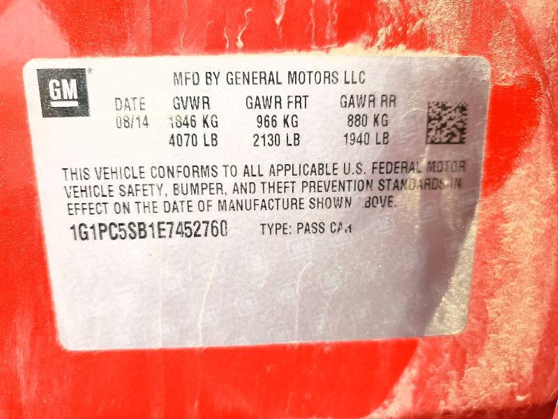 2014 Chevrolet Cruze lt