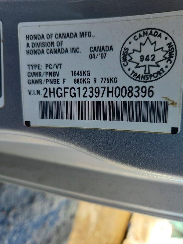 2007 Honda Civic Dx-g