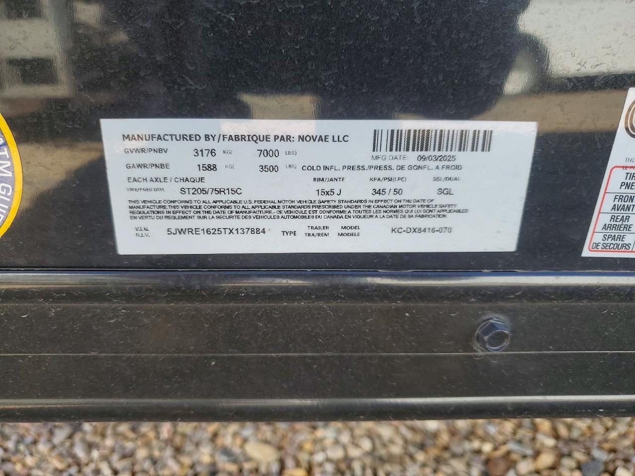 2026 Compass KC-DX8416-070 Enclosed Cargo Trailer