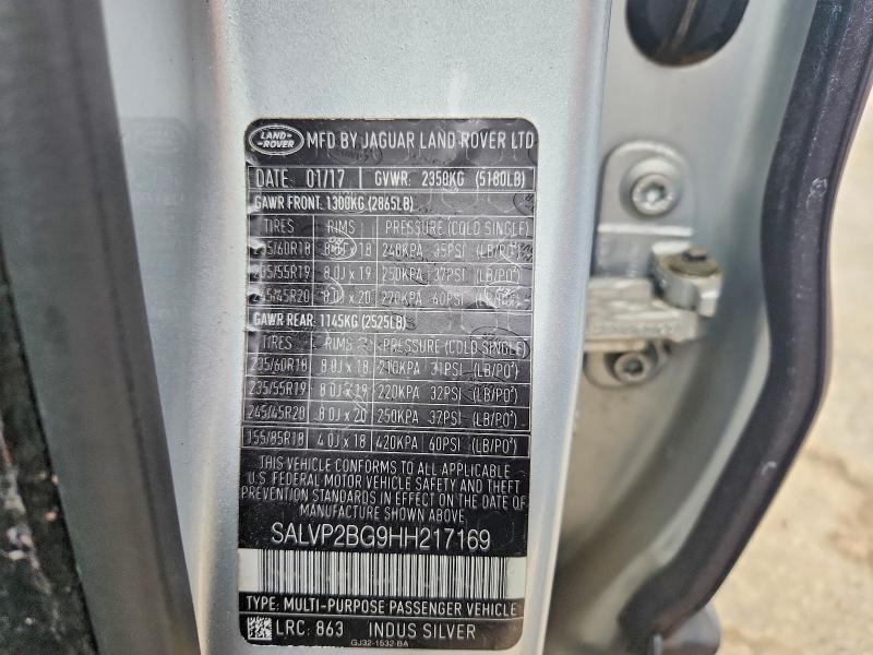 2017 Land Rover Range Rover Evoque se