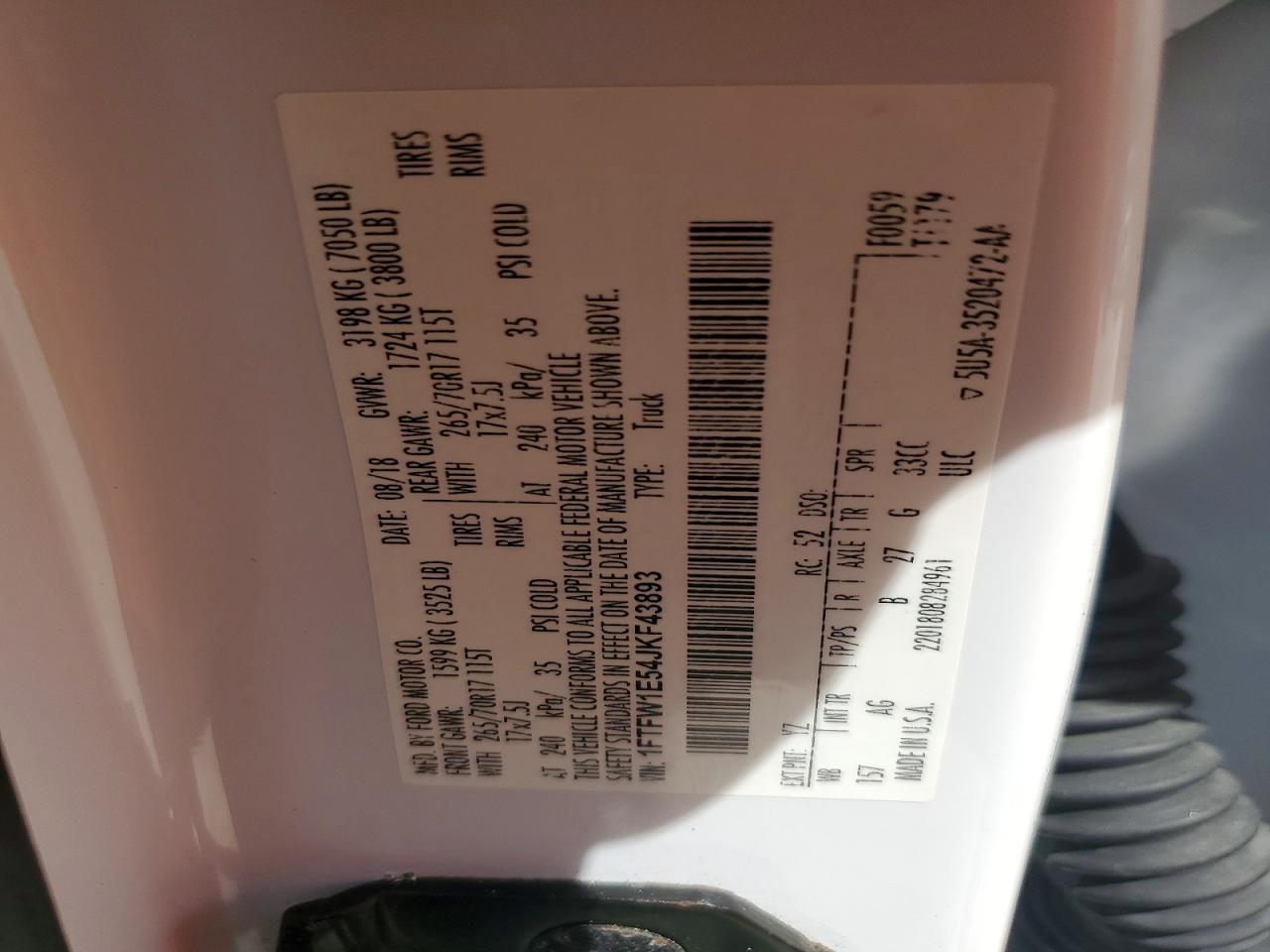 2018 Ford F150 Supercrew