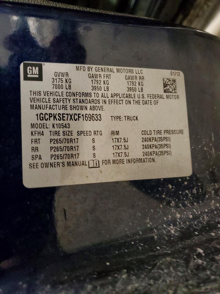 2012 Chevrolet Silverado K1500 LT