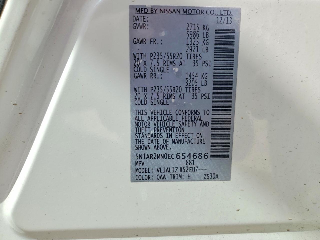 2014 Nissan Pathfinder Platinum