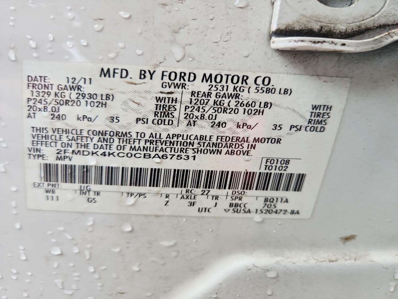 2012 Ford Edge Limited