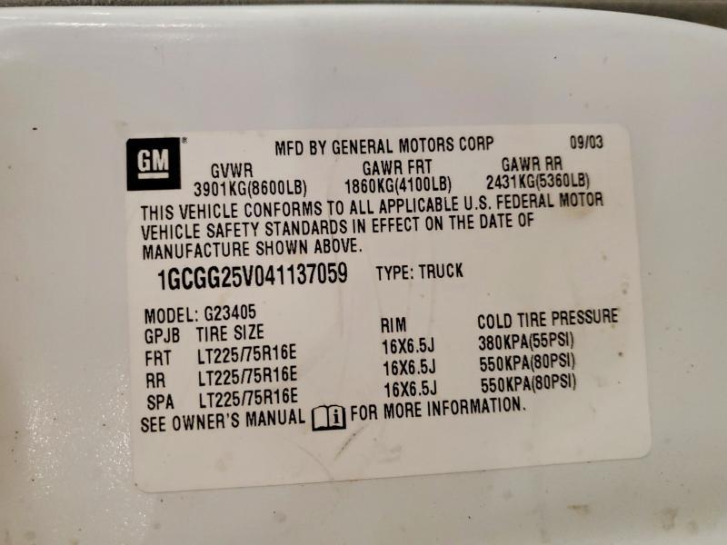 2004 Chev Rolet Express 2500 Delivery van