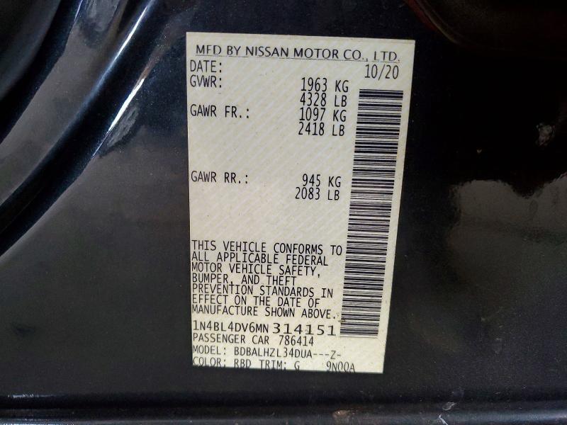 2021 Nissan Altima 2.5 sv