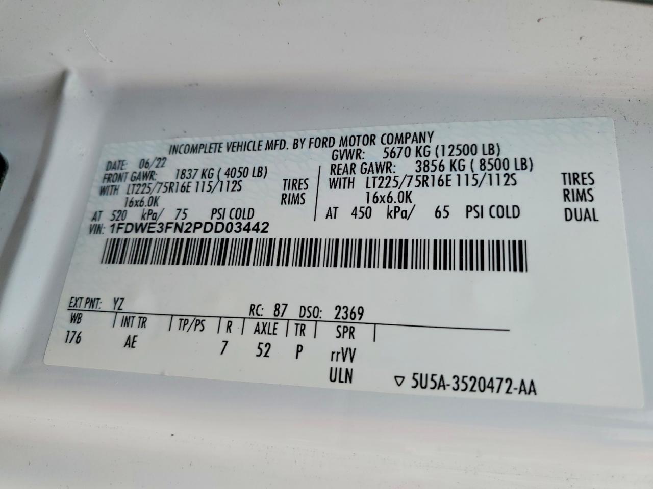 2023 Ford E350 BOX Truck