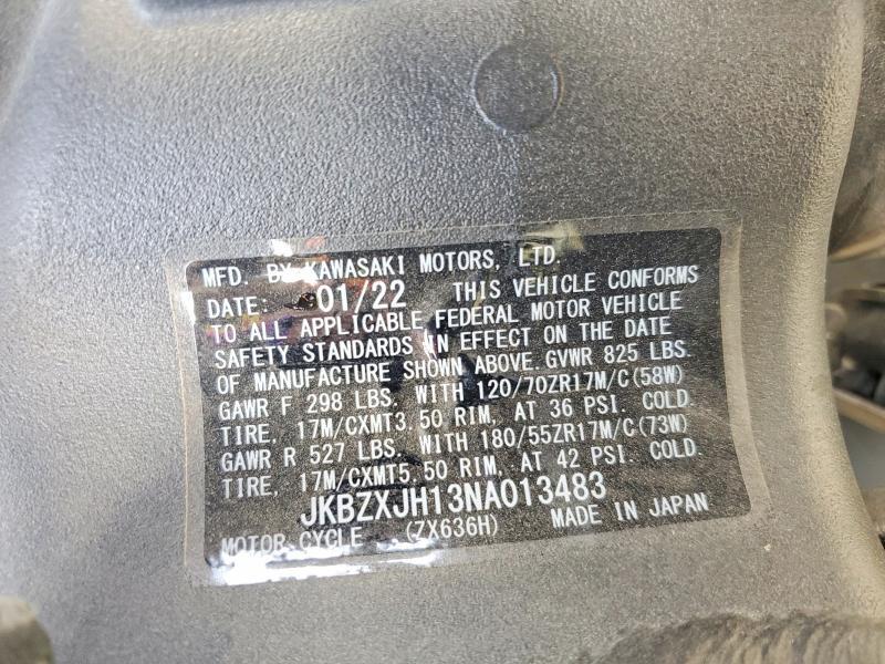 2022 Kawasaki ZX636 K