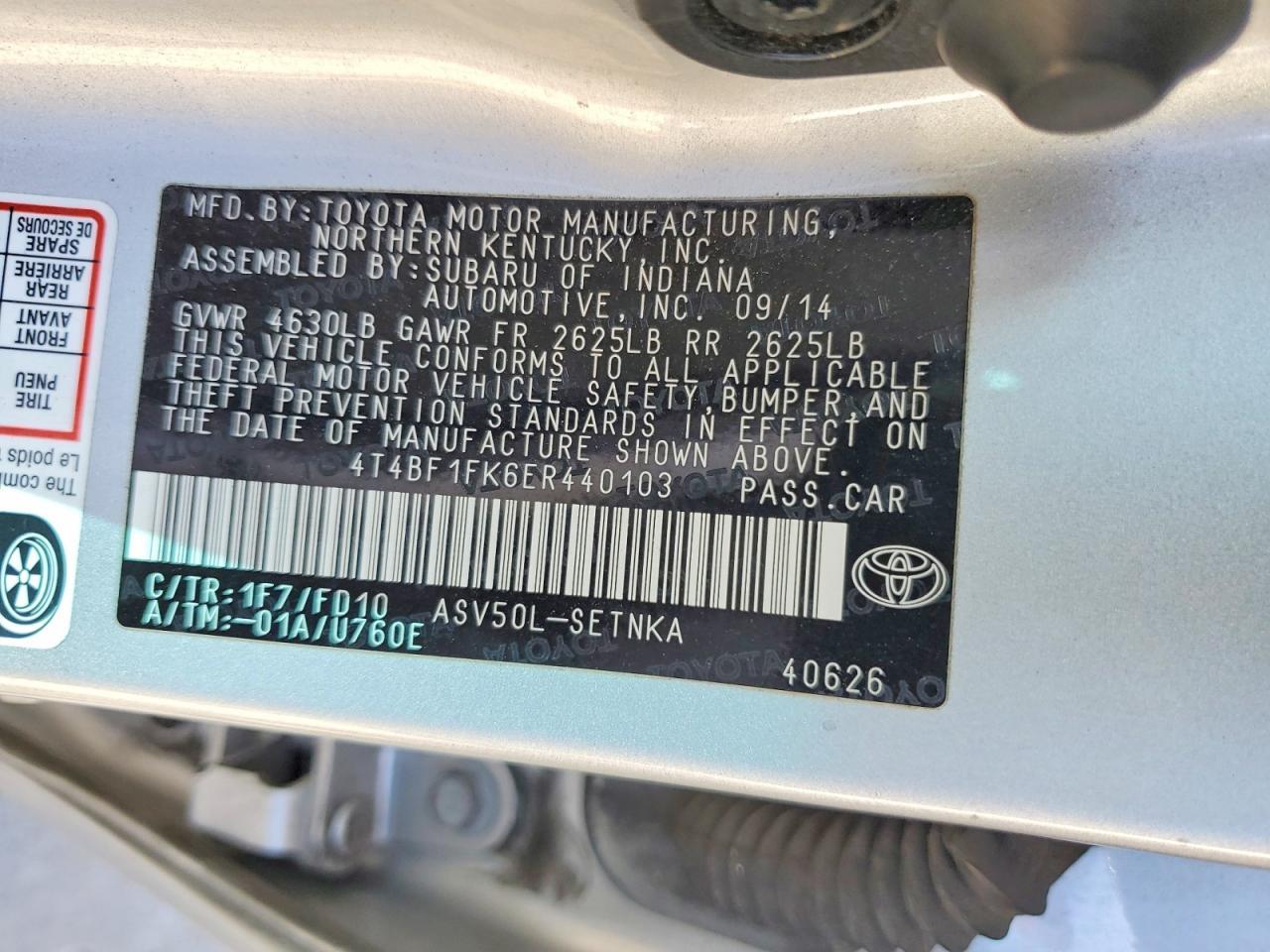 2014 Toyota Camry le