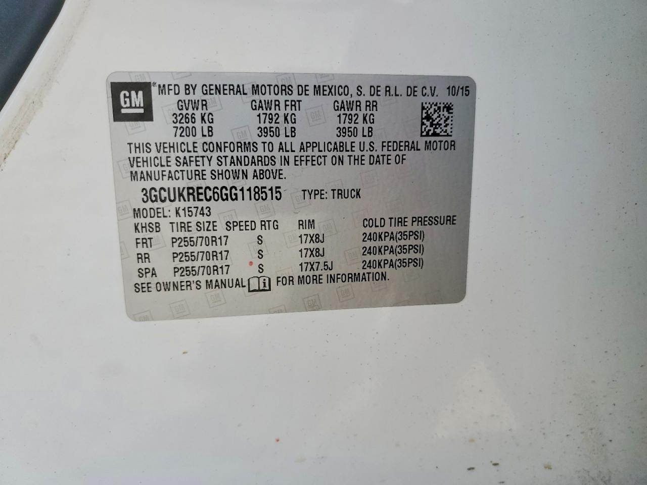 2016 Chevrolet Silverado K1500 LT