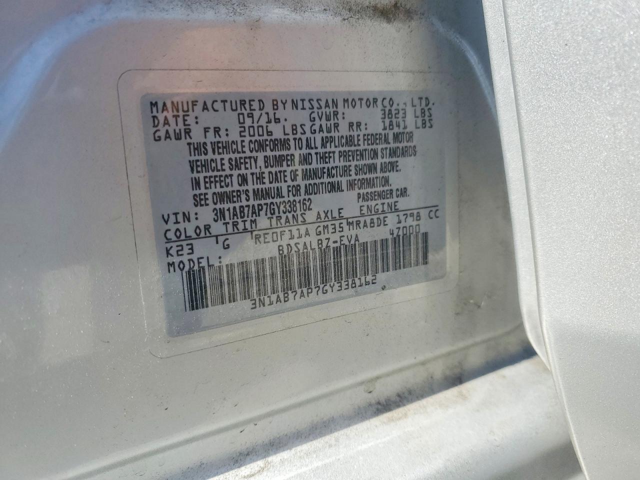 2016 Nissan Sentra s