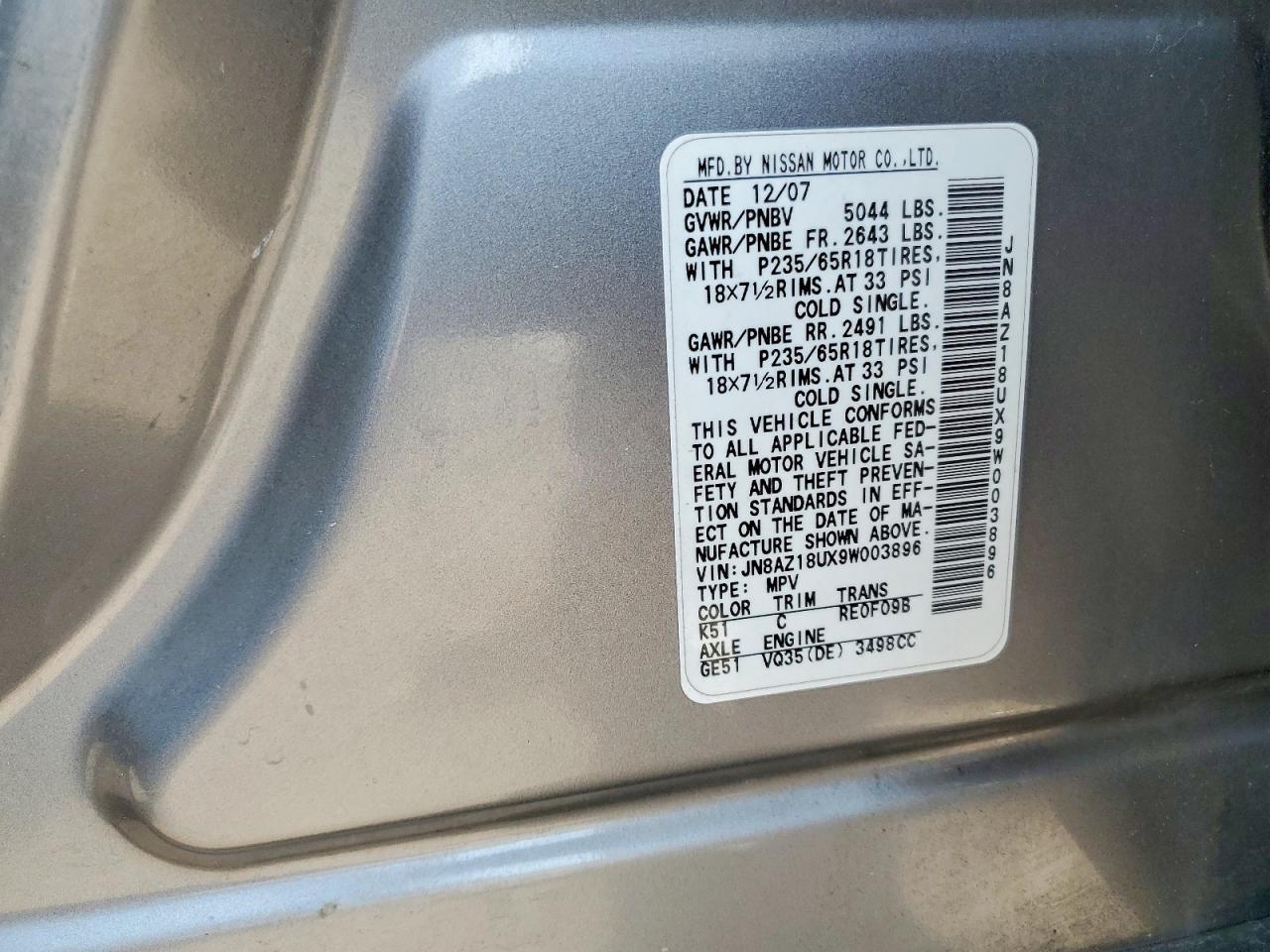 2009 Nissan Murano s