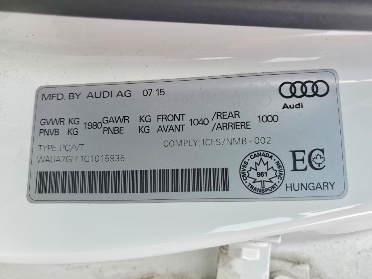 2016 Audi A3 Premium