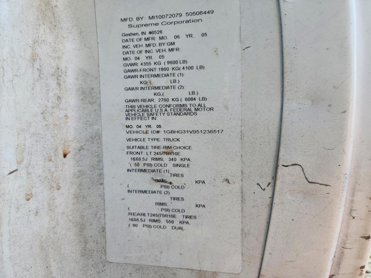 2005 Chev Express G3500