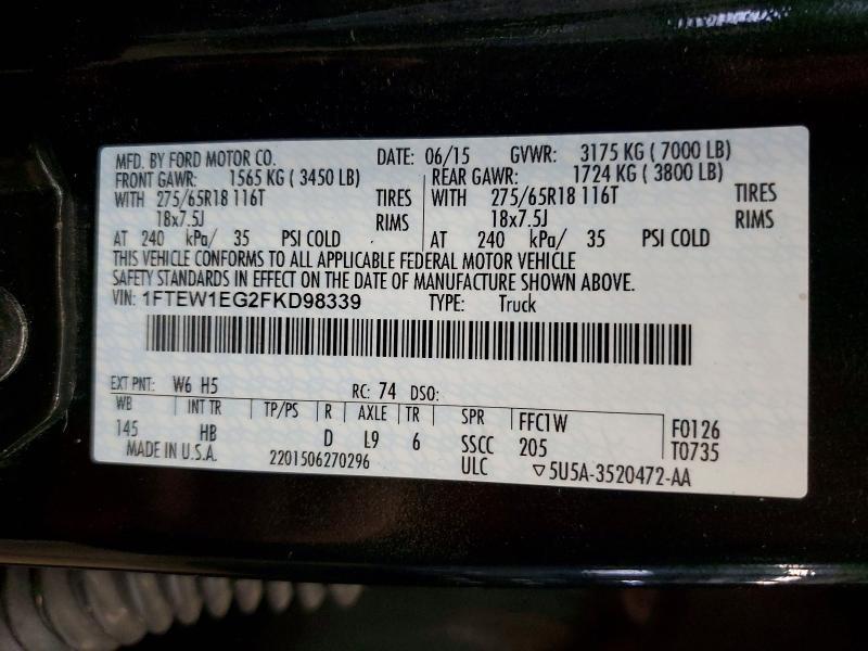 2015 Ford F150 Supercrew