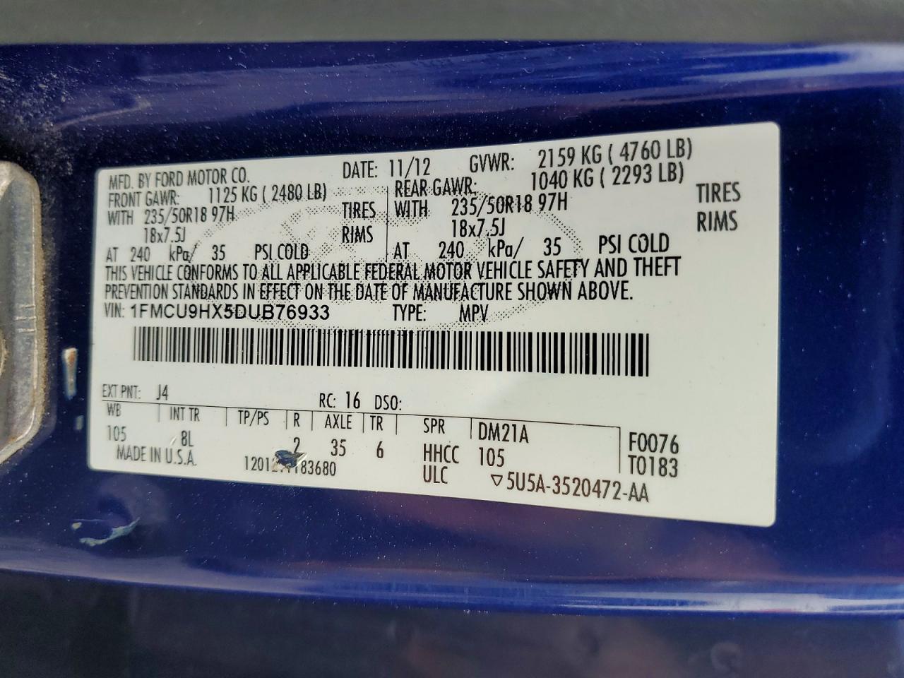 2013 Ford Escape sel