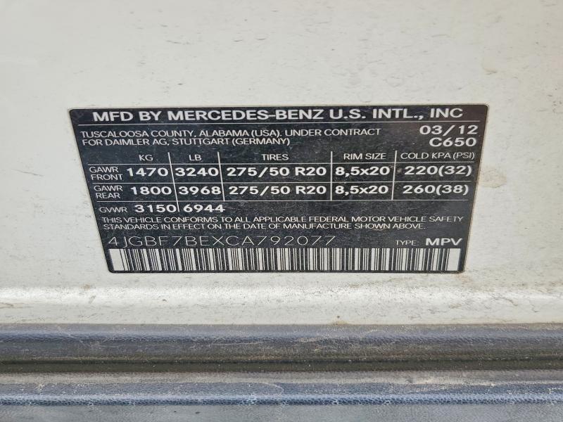 2012 Mercedes-Benz Gl 450 4matic