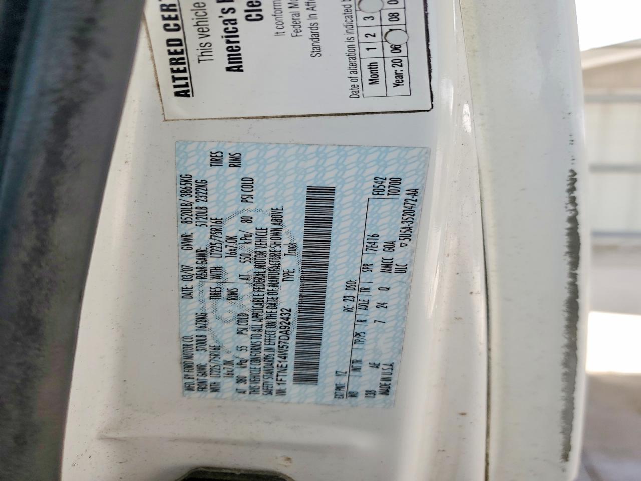 2007 Ford E150 Delivery van