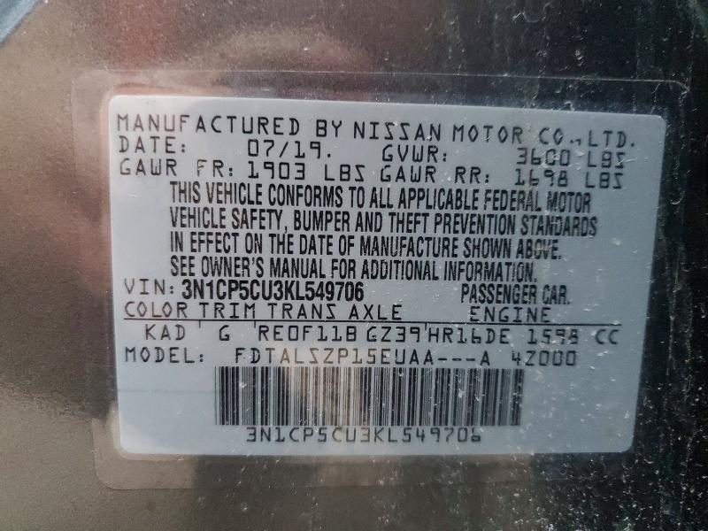 2019 Nissan Kicks sv